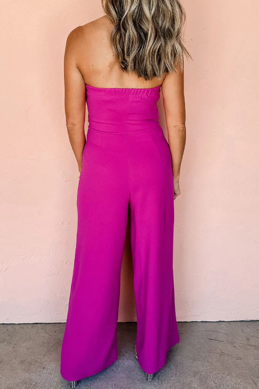 Tied Tube Wide Leg Jumpsuit