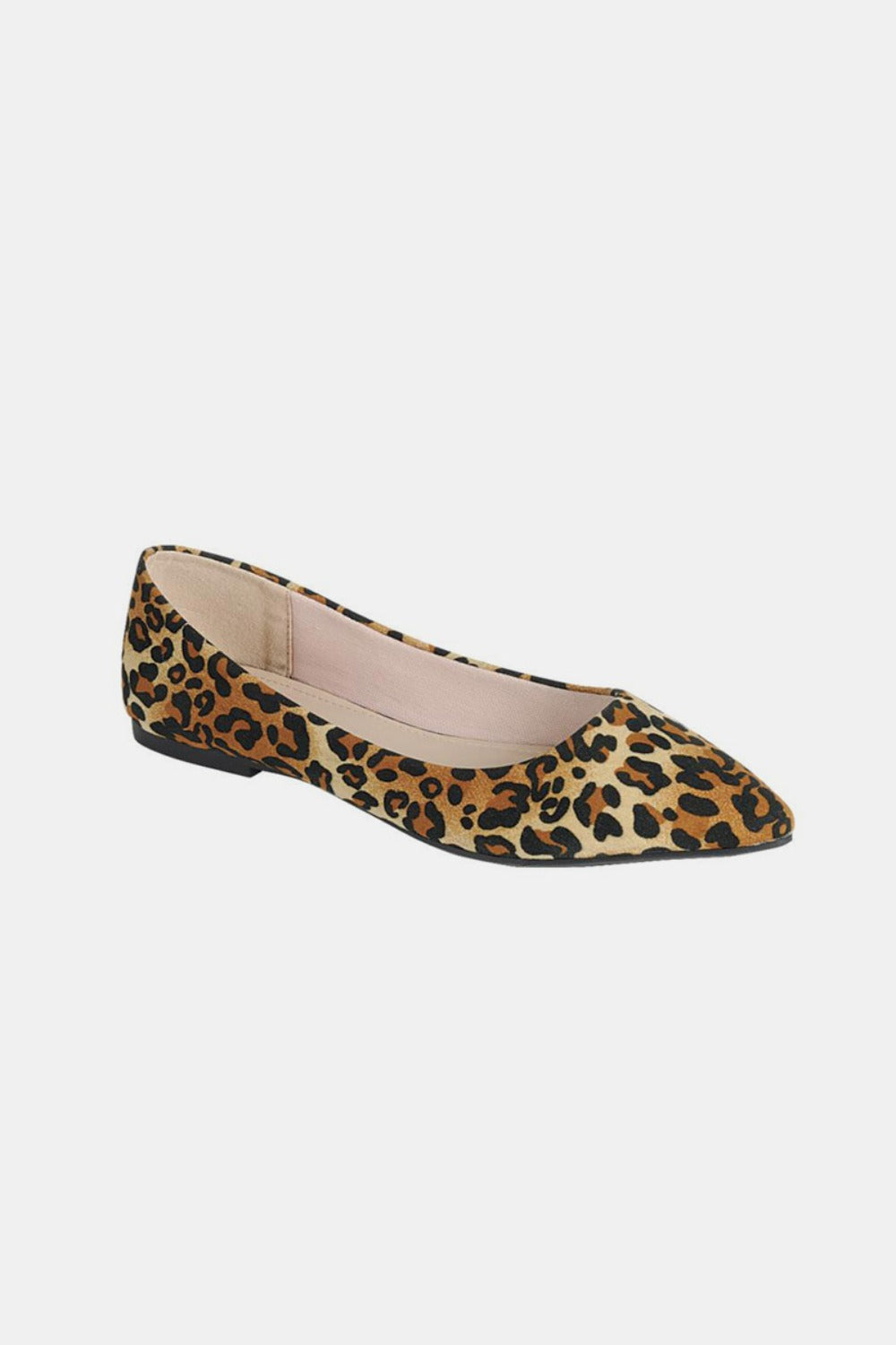 Forever Link Leopard Pointy Toe Slip On Flat Loafers