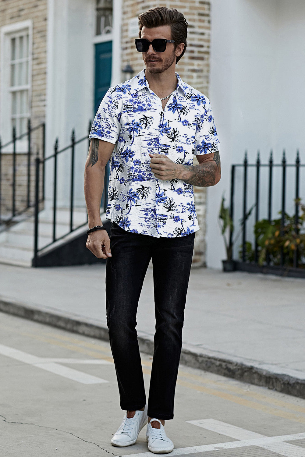 Hawaiian Print Short Sleeve Shirt