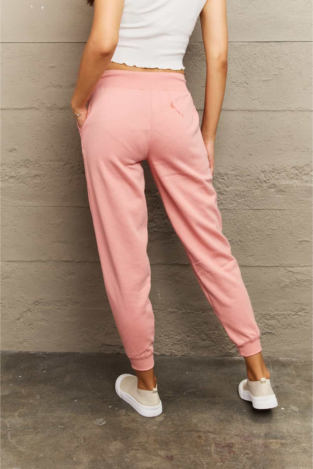 Full Size Tie Waist Long Sweatpants