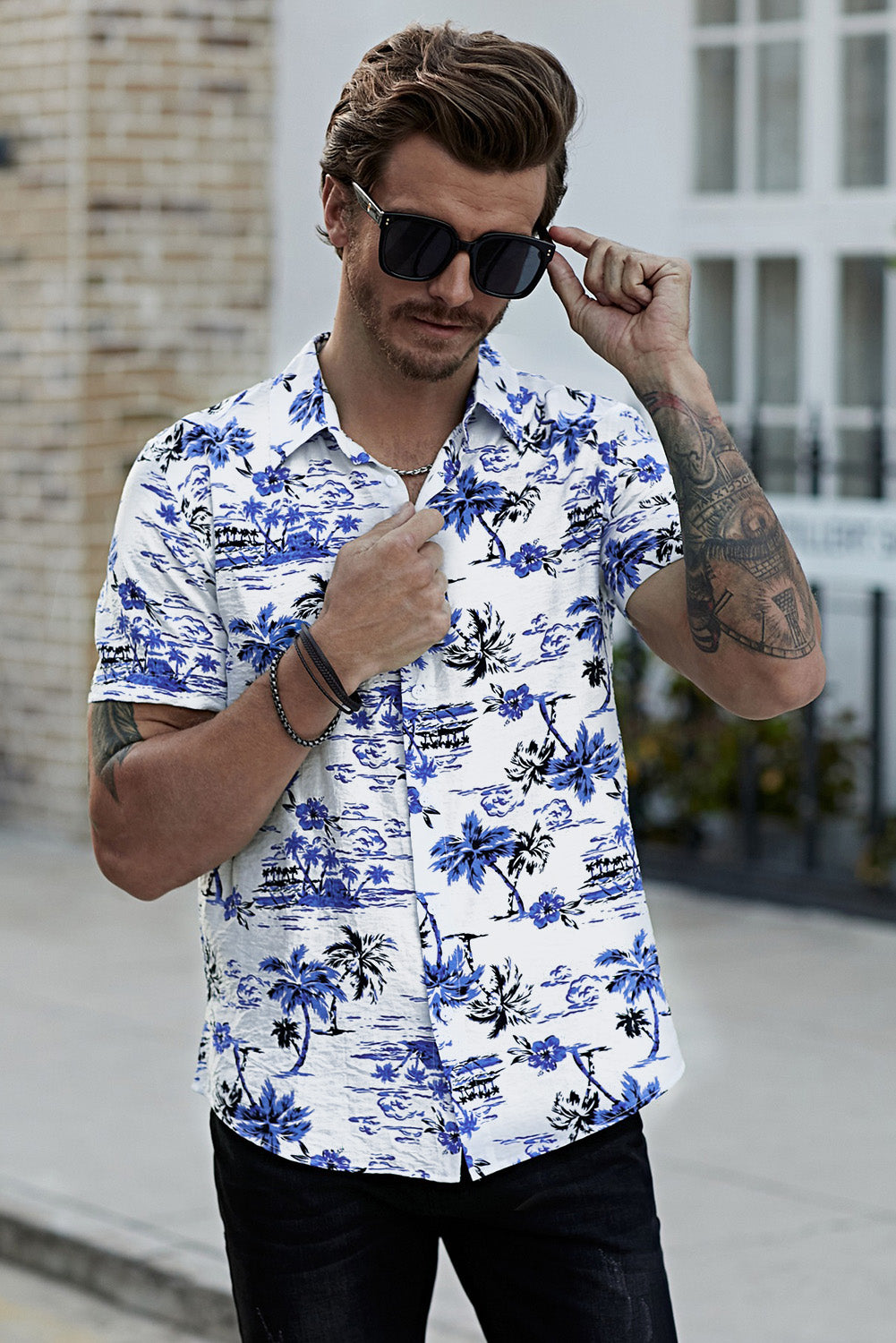 Hawaiian Print Short Sleeve Shirt