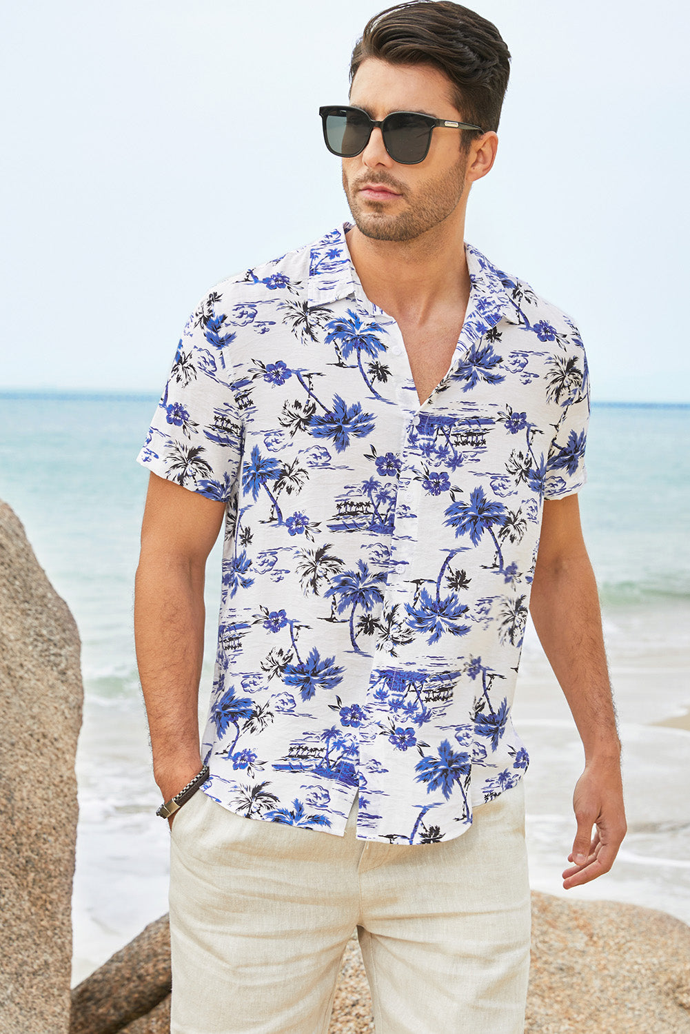 Hawaiian Print Short Sleeve Shirt