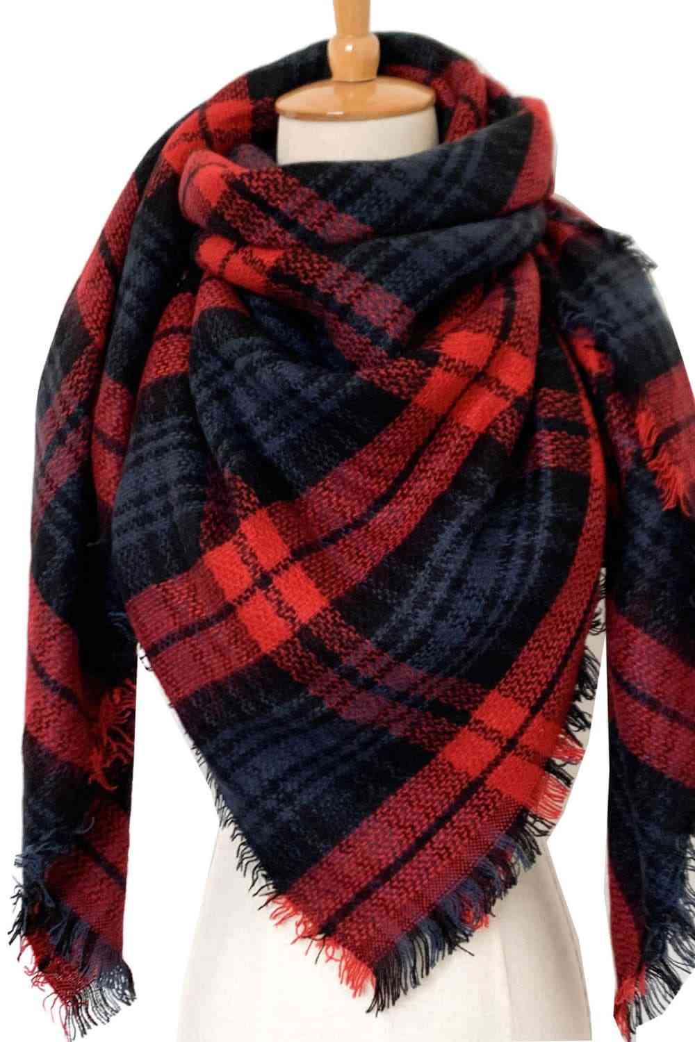 Plaid Imitation Cashmere Scarf