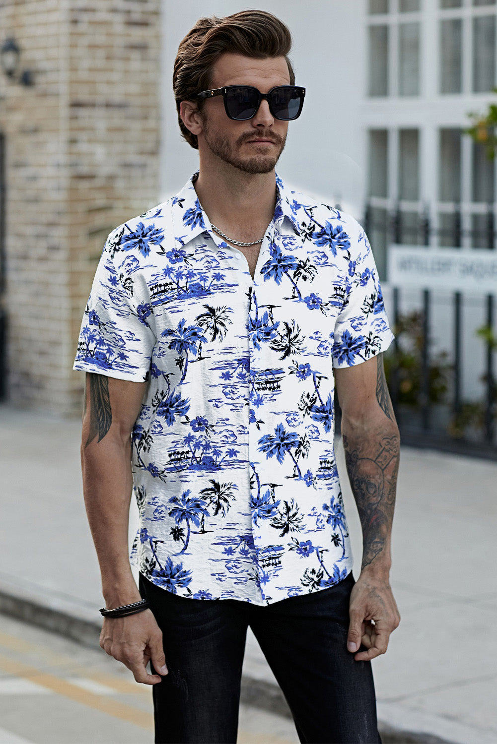 Hawaiian Print Short Sleeve Shirt