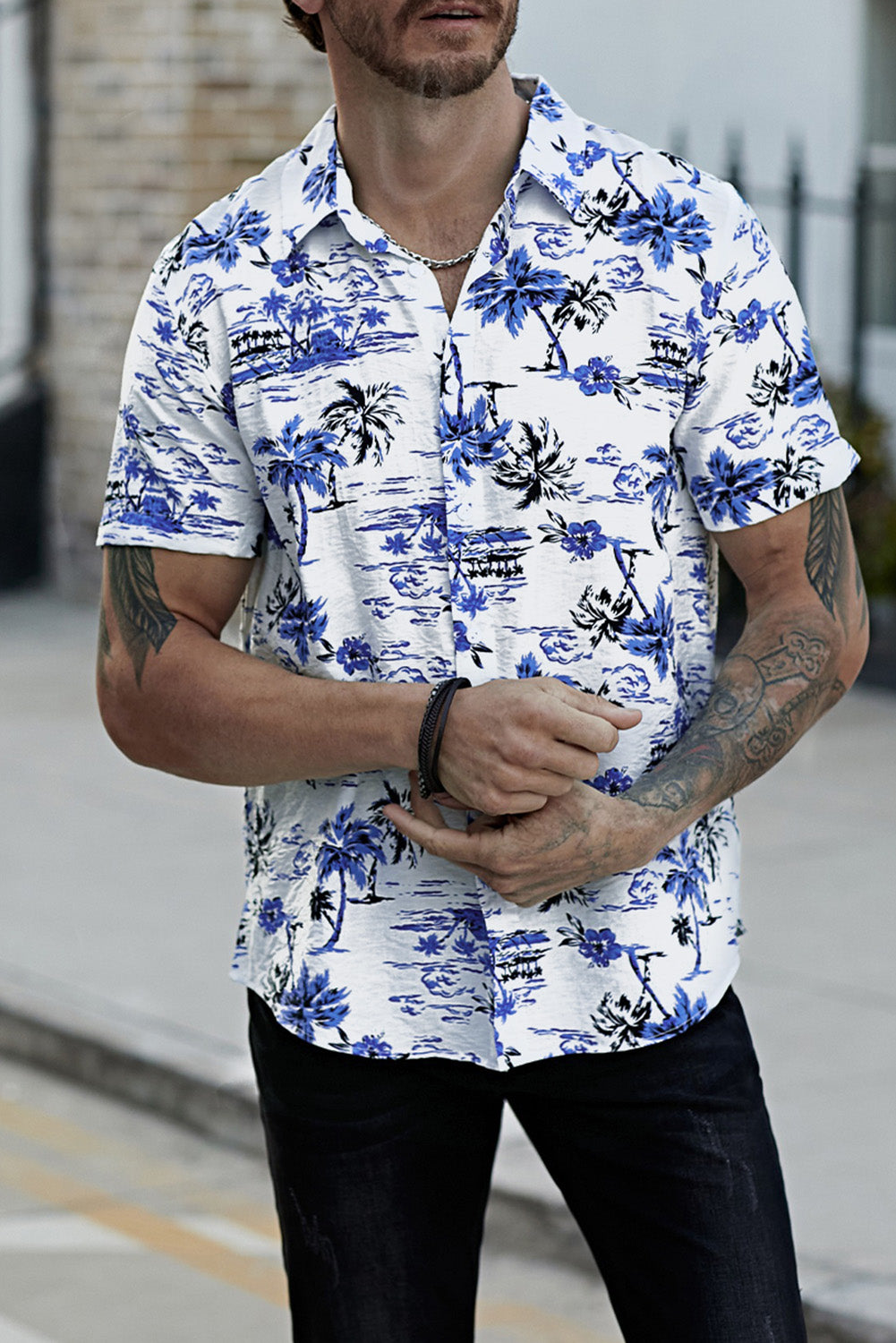 Hawaiian Print Short Sleeve Shirt