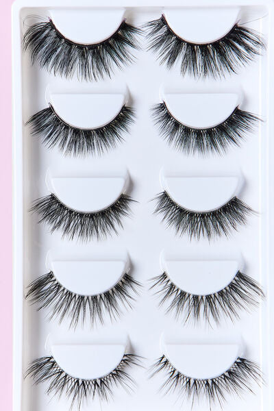 SO PINK BEAUTY Faux Mink Eyelashes Variety Pack 5 Pairs