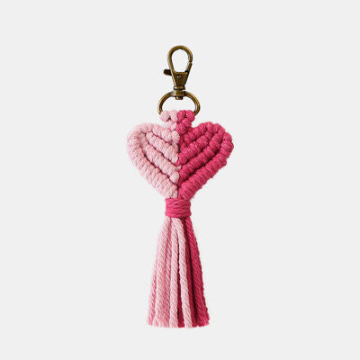 Cotton Cord Heart Shape Key Chain