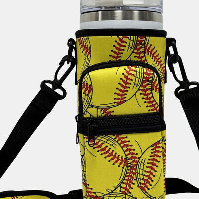 Insulated Tumbler Cup Sleeve With Adjustable Shoulder Strap