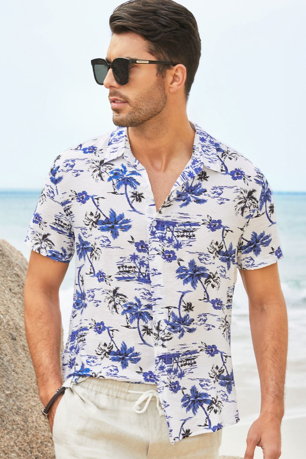 Hawaiian Print Short Sleeve Shirt