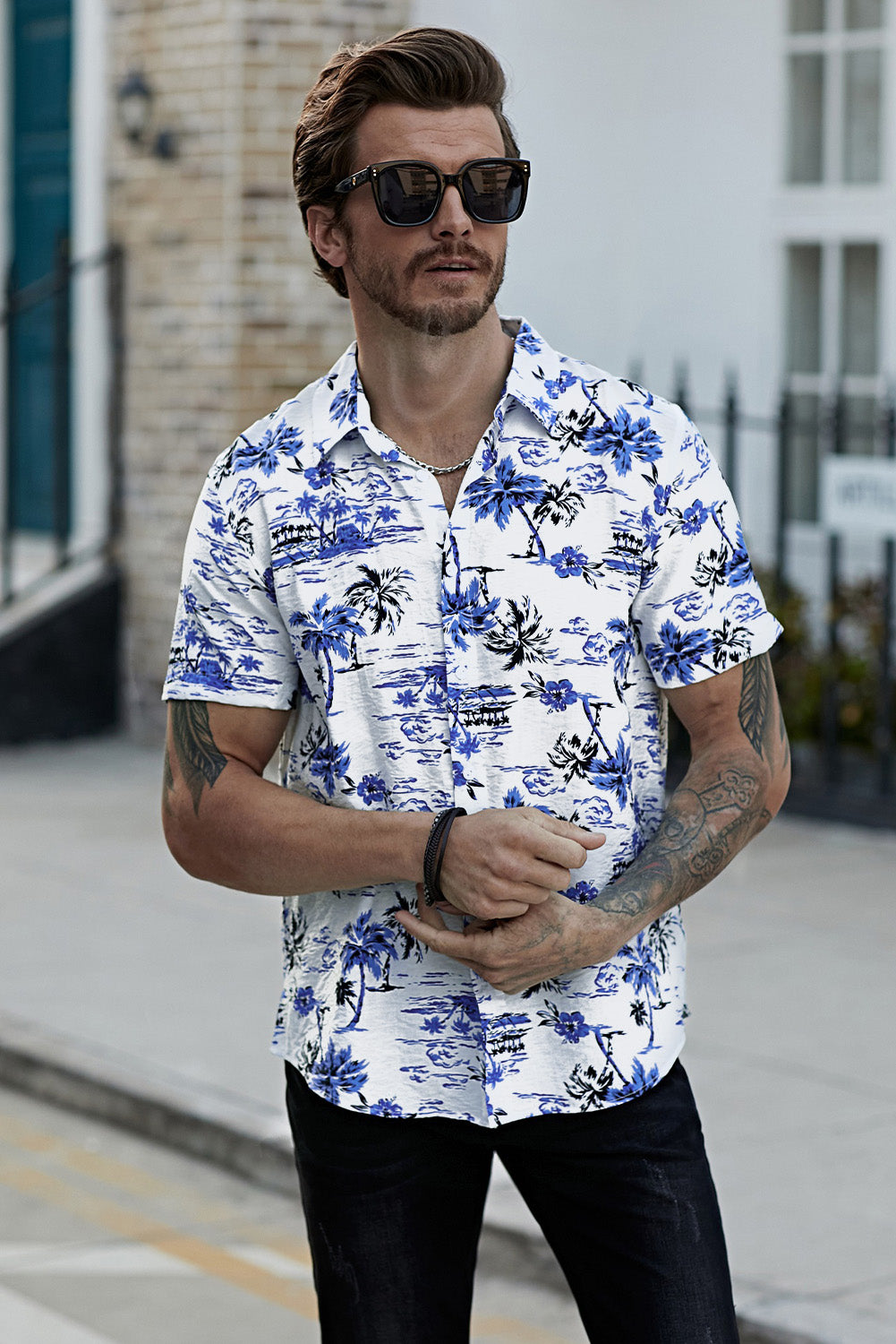 Hawaiian Print Short Sleeve Shirt