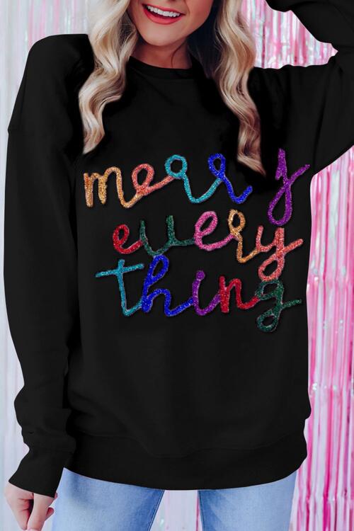 Letter Graphic Dropped Shoulder Sweatshirt