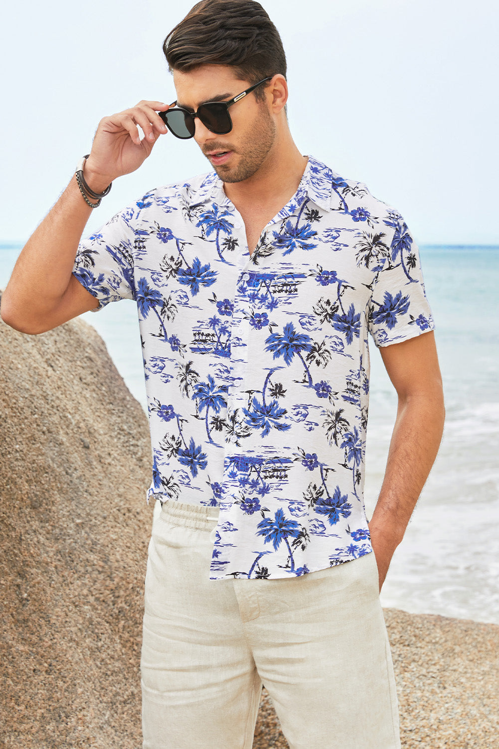 Hawaiian Print Short Sleeve Shirt