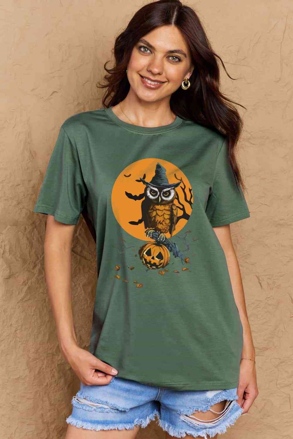 Simply Love Full Size Holloween Theme Graphic Cotton T-Shirt