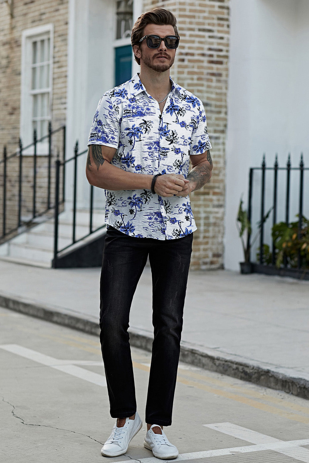 Hawaiian Print Short Sleeve Shirt